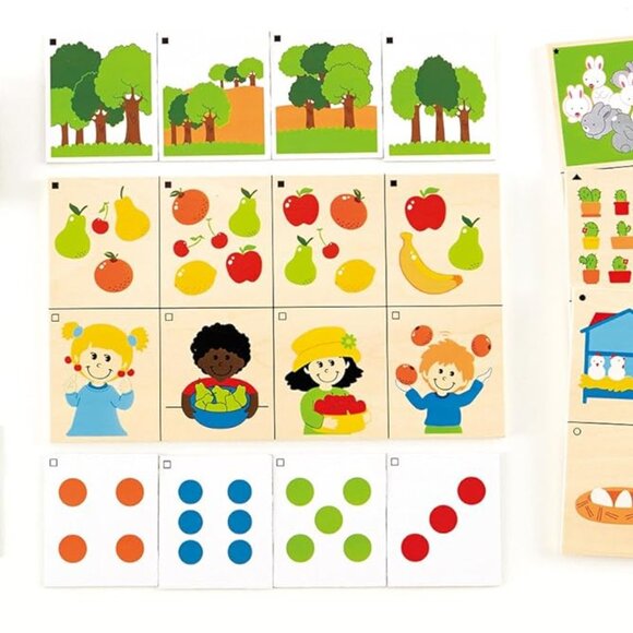 New in Box Hape Wooden Card Game- Theme Count Kid's Math Skills - Picture 6 of 12